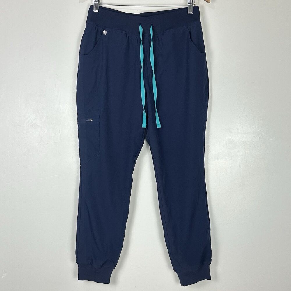 FIGS Zamora Freex Lined Jogger Scrub Pant Blue Size M Petite Limited Edition